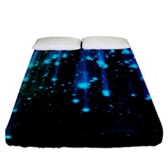 Abstract Stars Falling Fitted Sheet (california King Size) by Brittlevirginclothing