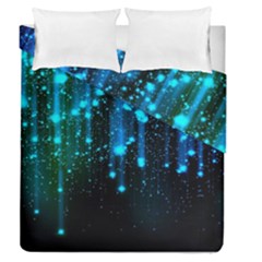 Abstract Stars Falling Duvet Cover Double Side (queen Size) by Brittlevirginclothing