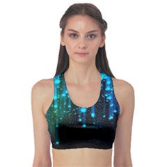 Abstract Stars Falling Wallpapers Hd Sports Bra by Brittlevirginclothing