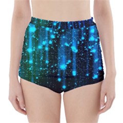 Abstract Stars Falling Wallpapers Hd High-waisted Bikini Bottoms by Brittlevirginclothing