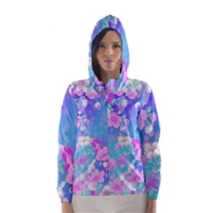 Colorful Pastel  Flowers Hooded Wind Breaker (women) by Brittlevirginclothing