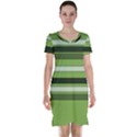 Greenery Stripes Pattern Horizontal Stripe Shades Of Spring Green Short Sleeve Nightdress View1