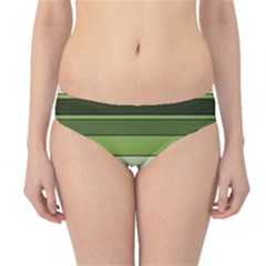 Greenery Stripes Pattern Horizontal Stripe Shades Of Spring Green Hipster Bikini Bottoms by yoursparklingshop