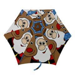 Christmas Selfie Mini Folding Umbrellas by Valentinaart