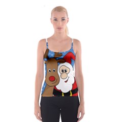 Christmas selfie Spaghetti Strap Top