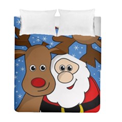 Christmas selfie Duvet Cover Double Side (Full/ Double Size)