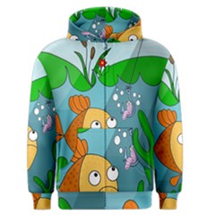 Fish and worm Men s Zipper Hoodie