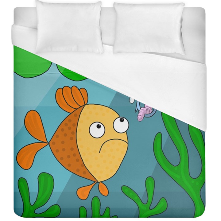 Fish and worm Duvet Cover (King Size)