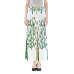 Magical Green Trees Maxi Skirts