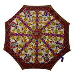 Smile And The Whole World Smiles  On Hook Handle Umbrellas (small) by pepitasart