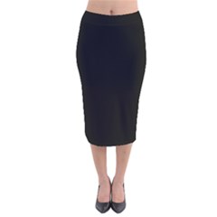 Simple Black Velvet Midi Pencil Skirt by Valentinaart