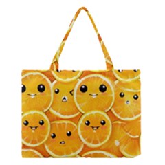 Cute Orange  Medium Tote Bag by Brittlevirginclothing