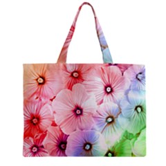 Rainbow Flower Zipper Mini Tote Bag by Brittlevirginclothing