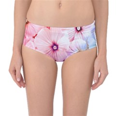 Rainbow Flower Mid-waist Bikini Bottoms by Brittlevirginclothing