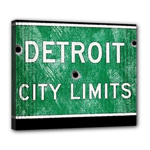 Detroit City Limits Deluxe Canvas 24  X 20   by DetroitCityLimits