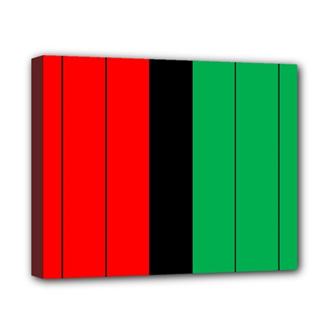 Kwanzaa Colors African American Red Black Green  Canvas 10  X 8  by yoursparklingshop