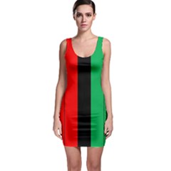 Kwanzaa Colors African American Red Black Green  Sleeveless Bodycon Dress by yoursparklingshop
