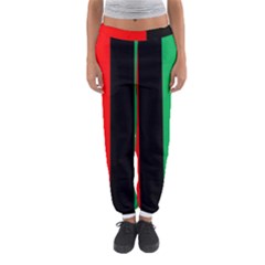 Kwanzaa Colors African American Red Black Green  Women s Jogger Sweatpants by yoursparklingshop