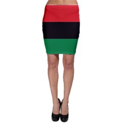 Pan African Unia Flag Colors Red Black Green Horizontal Stripes Bodycon Skirt by yoursparklingshop