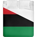 Pan African UNIA Flag Colors Red Black Green Horizontal Stripes Duvet Cover (California King Size) View1