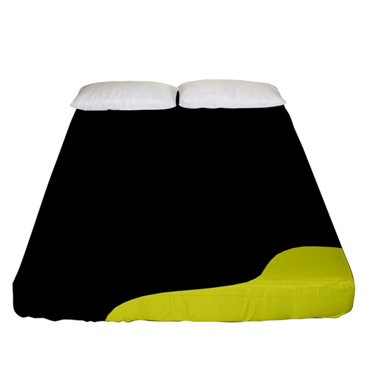 Black and yellow Fitted Sheet (King Size)