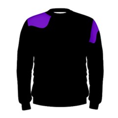 Purple And Black Men s Sweatshirt by Valentinaart