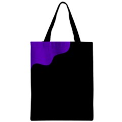 Purple And Black Zipper Classic Tote Bag by Valentinaart