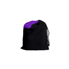 Purple And Black Drawstring Pouches (xs)  by Valentinaart