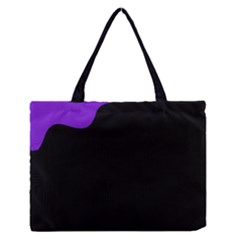 Purple And Black Medium Zipper Tote Bag by Valentinaart