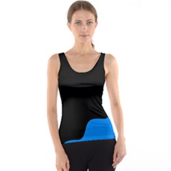 Blue And Black Tank Top
