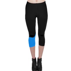 Blue and black Capri Leggings 