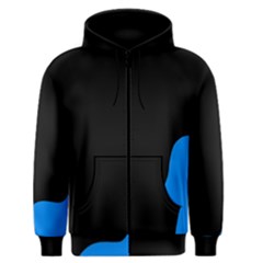 Blue and black Men s Zipper Hoodie