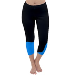 Blue and black Capri Winter Leggings 