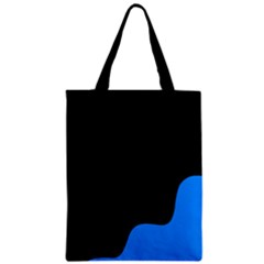 Blue and black Zipper Classic Tote Bag