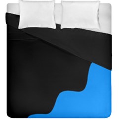 Blue and black Duvet Cover Double Side (King Size)