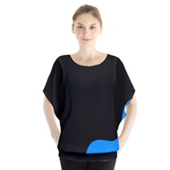 Blue and black Blouse