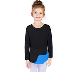 Blue and black Kids  Long Sleeve Tee