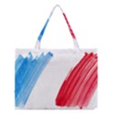 Tricolor banner flag France, blue white red watercolor Medium Tote Bag View1
