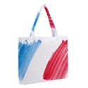 Tricolor banner flag France, blue white red watercolor Medium Tote Bag View2