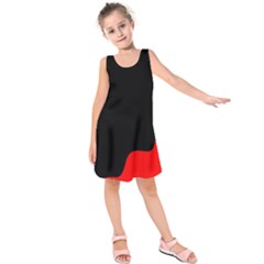 Black And Red Kids  Sleeveless Dress by Valentinaart