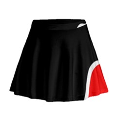 Simple Red And Black Desgin Mini Flare Skirt by Valentinaart