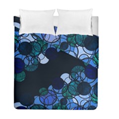 Blue Bubbles Duvet Cover Double Side (full/ Double Size) by Valentinaart