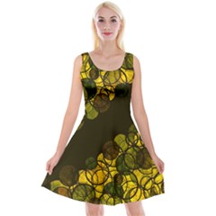 Yellow Bubbles Reversible Velvet Sleeveless Dress by Valentinaart