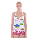 Corals and fish Boyleg Halter Swimsuit  View1