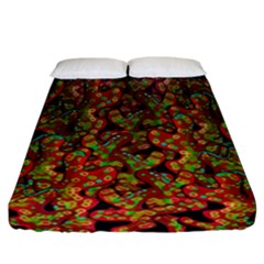 Red corals Fitted Sheet (California King Size)