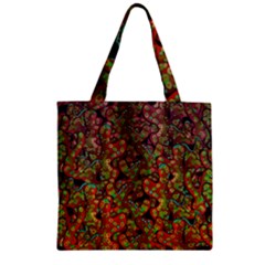 Red corals Zipper Grocery Tote Bag