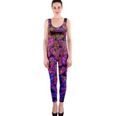 Purple Corals Onepiece Catsuit by Valentinaart