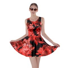 Red Flower  Skater Dress by Brittlevirginclothing