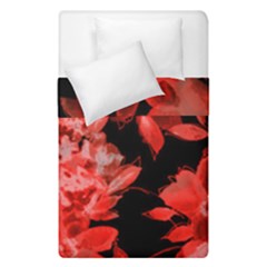 Red Flower  Duvet Cover Double Side (single Size) by Brittlevirginclothing