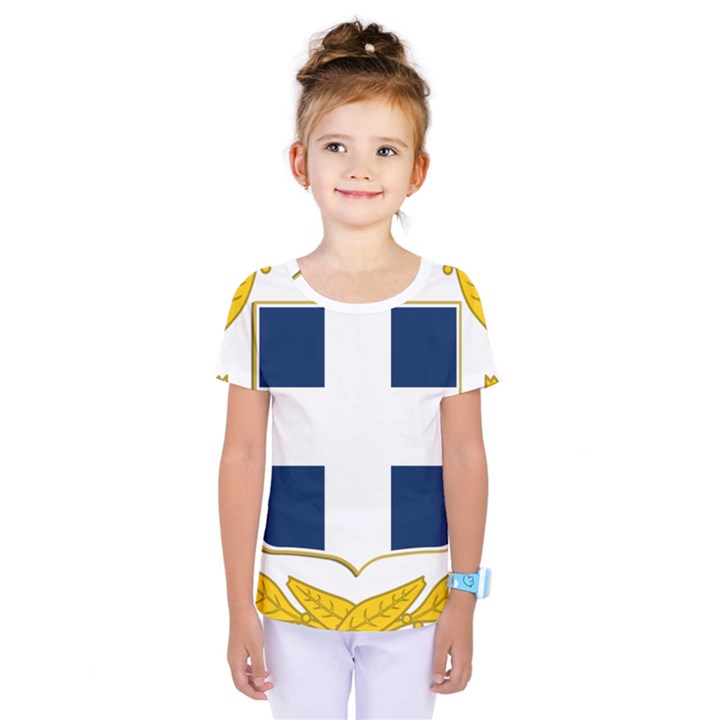 Variant Coat of Arms of Greece  Kids  One Piece Tee
